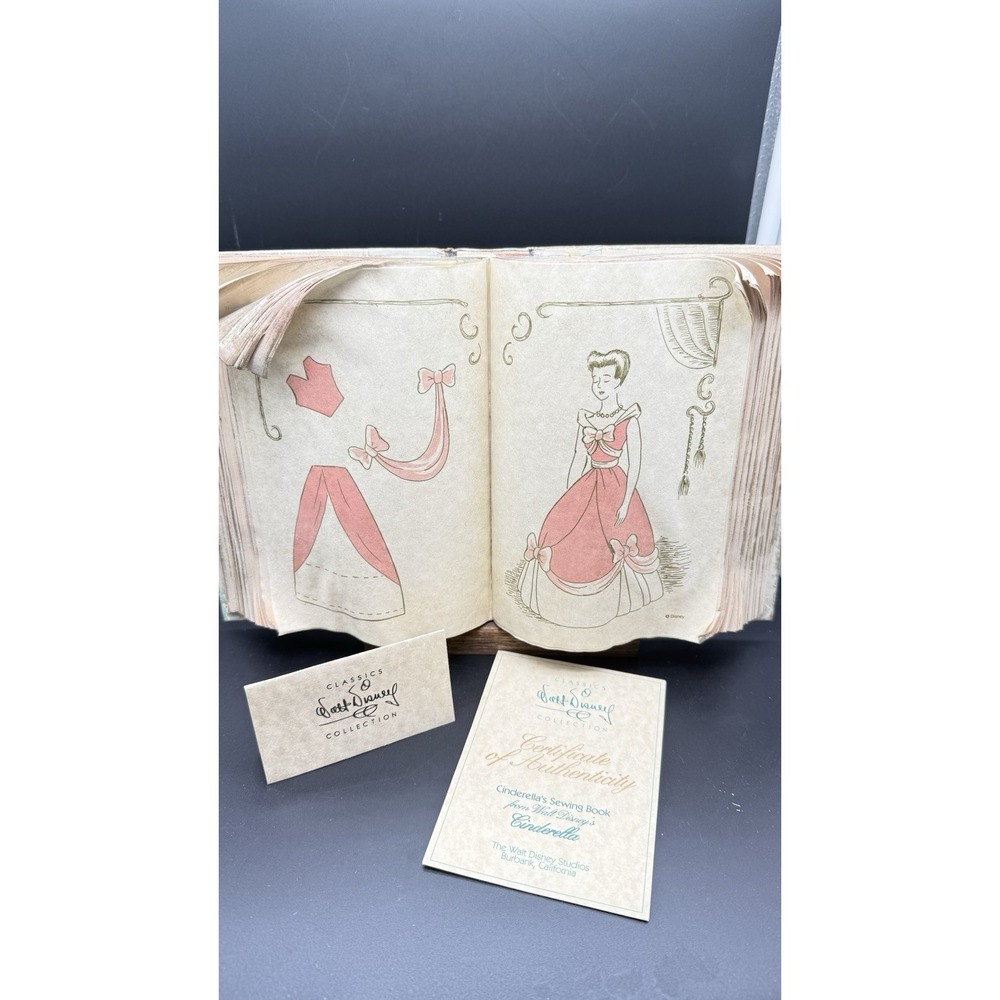 Cinderella "Cinderella's Sewing Book" w/ Stand, COA & Original Box